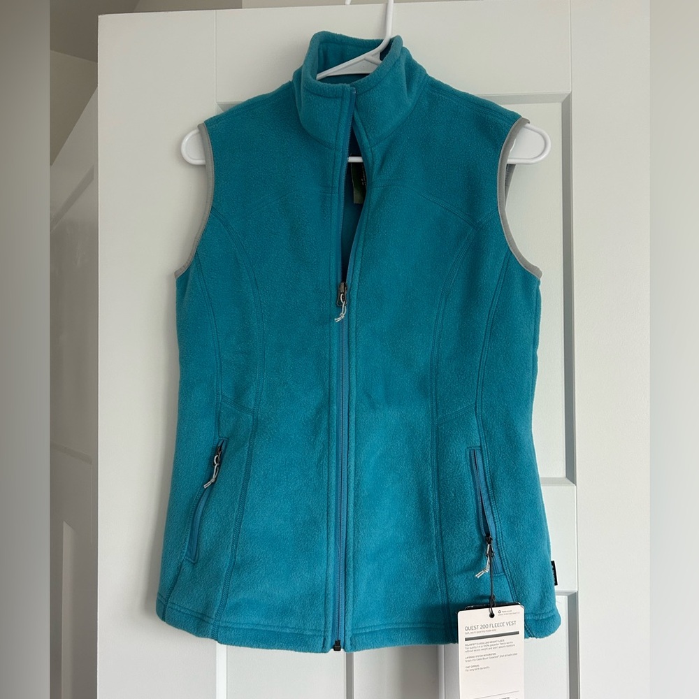 NWT Eddie Bauer Turquoise Fleece Vest